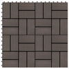 Vidaxl 22 ST Terrassenfliesen 30 x 30 cm 2 m² HKC Dunkelbraun