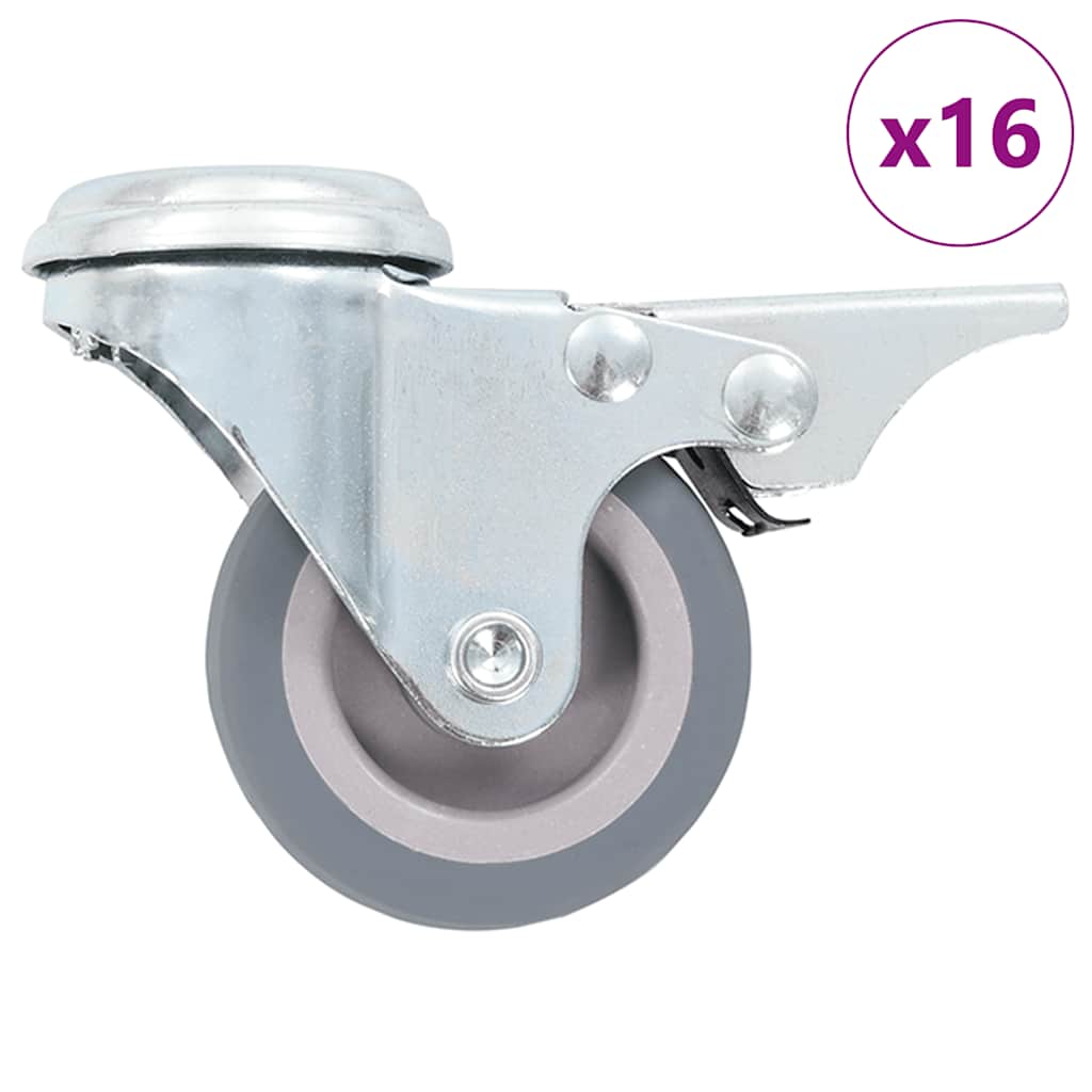 VIDAXL 16 ST Schwenkräder mit Schraubenlöchern 50 mm