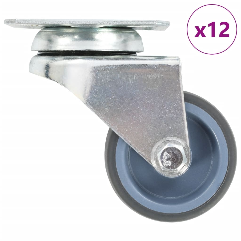Vidaxx 12 Stück Lenkrollen doppelt 50 mm