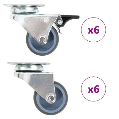 VIDAXL 12 ST Schwenkräder doppelte 50 mm
