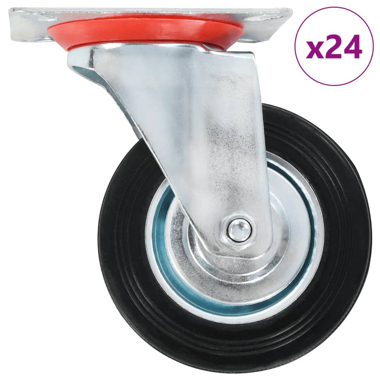 VIDAXL 24 ST Schwenkräder 100 mm