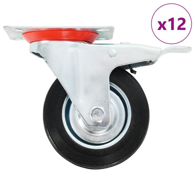 VIDAXL 12 ST Schwenkräder 100 mm