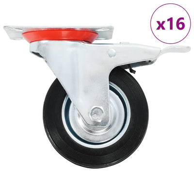 VIDAXL 16 ST Schwenkräder 100 mm