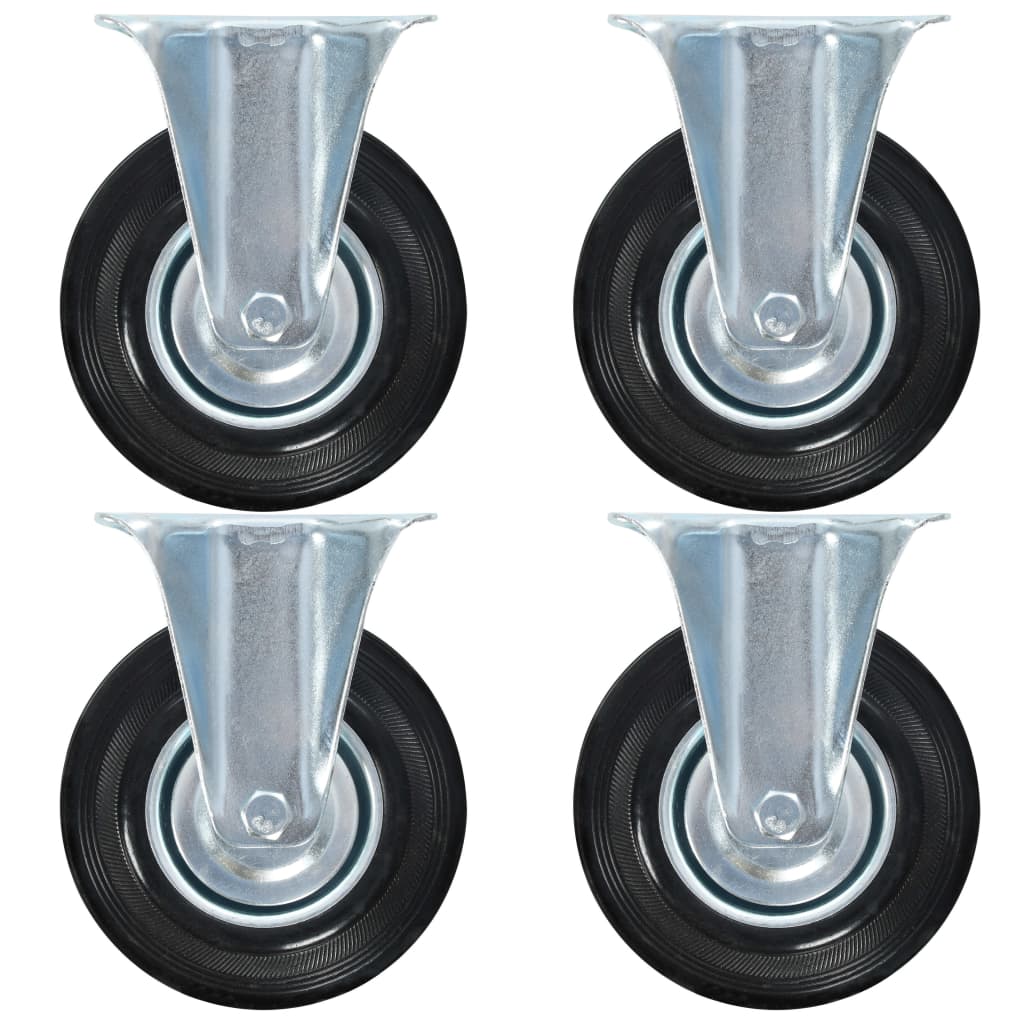 VIDAXL 24 ST Räder 125 mm festgelegt