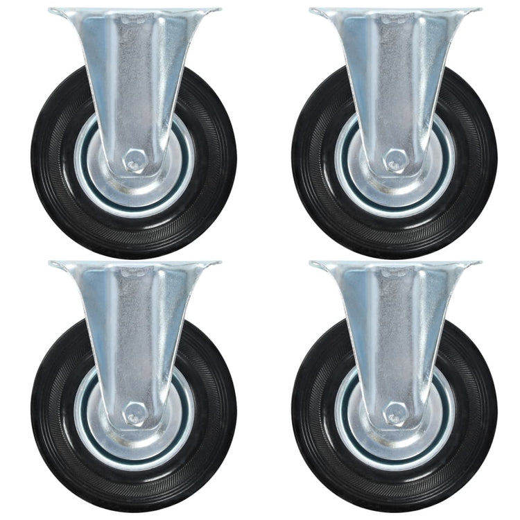 VIDAXL 24 ST Räder 125 mm festgelegt