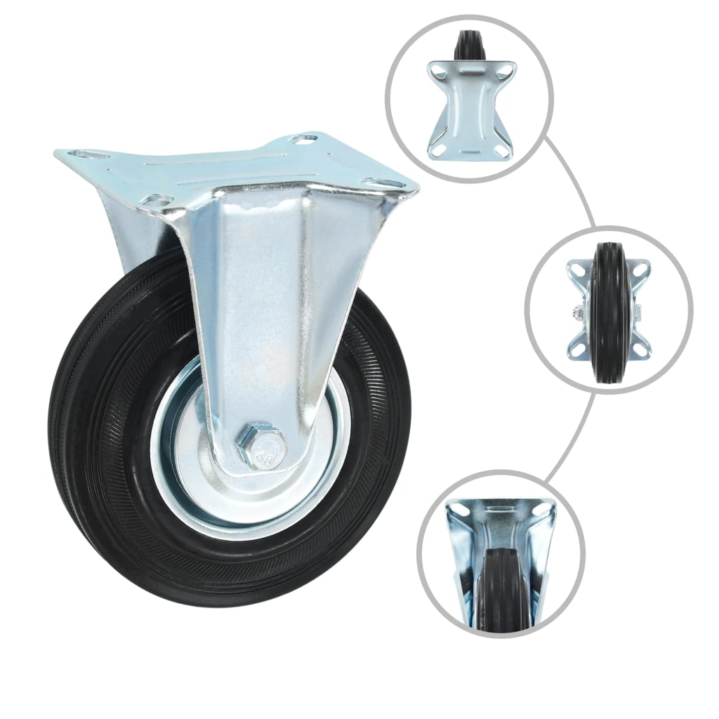 VIDAXL 24 ST Räder 125 mm festgelegt