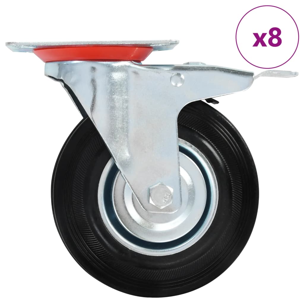 VIDAXL 8 ST Schwenkräder 125 mm