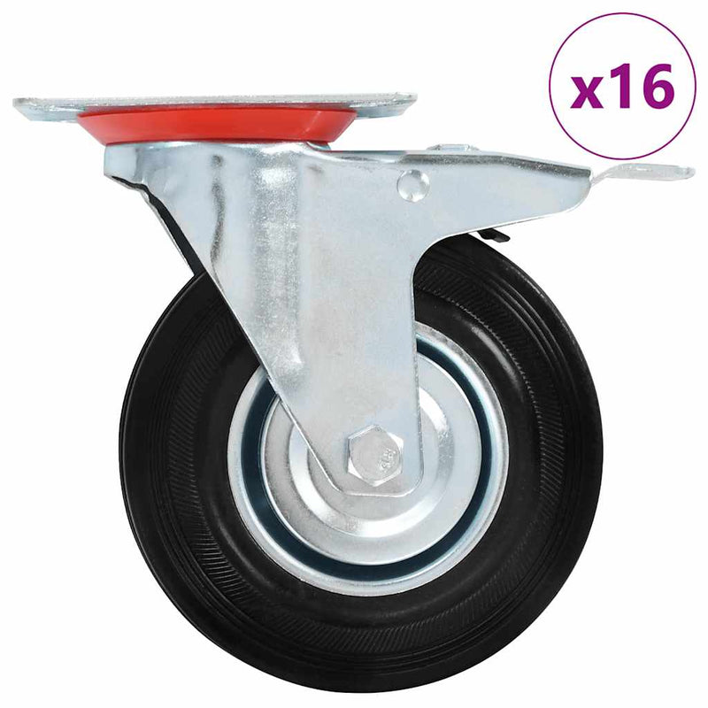 VIDAXL 16 ST Schwenkräder 125 mm