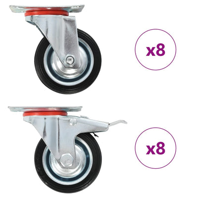 VIDAXL 16 ST Schwenkräder 75 mm