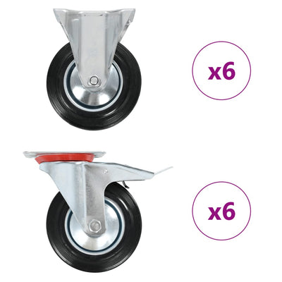 VIDAXL 12 ST Räder 160 mm
