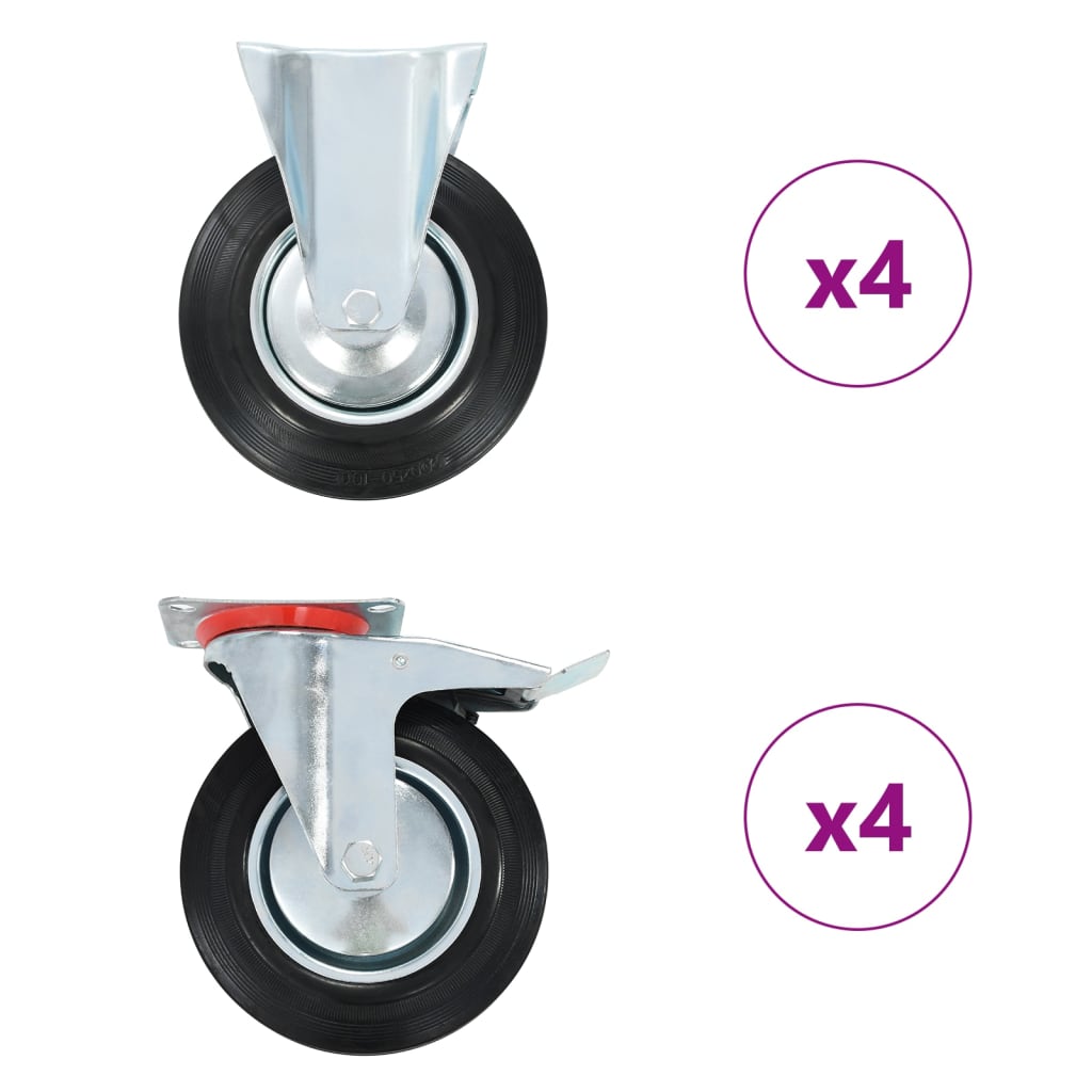 VIDAXL 8 ST Räder 200 mm