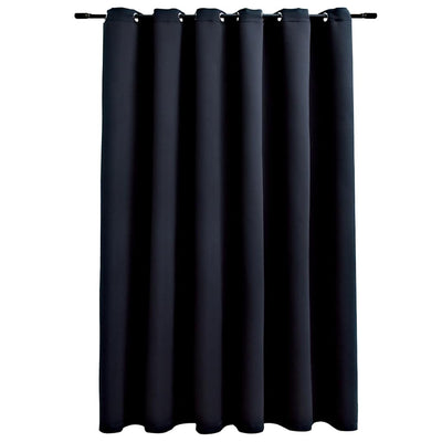 Vidaxl Vorhang Blackout mit Metallringen 290x245 cm Schwarz