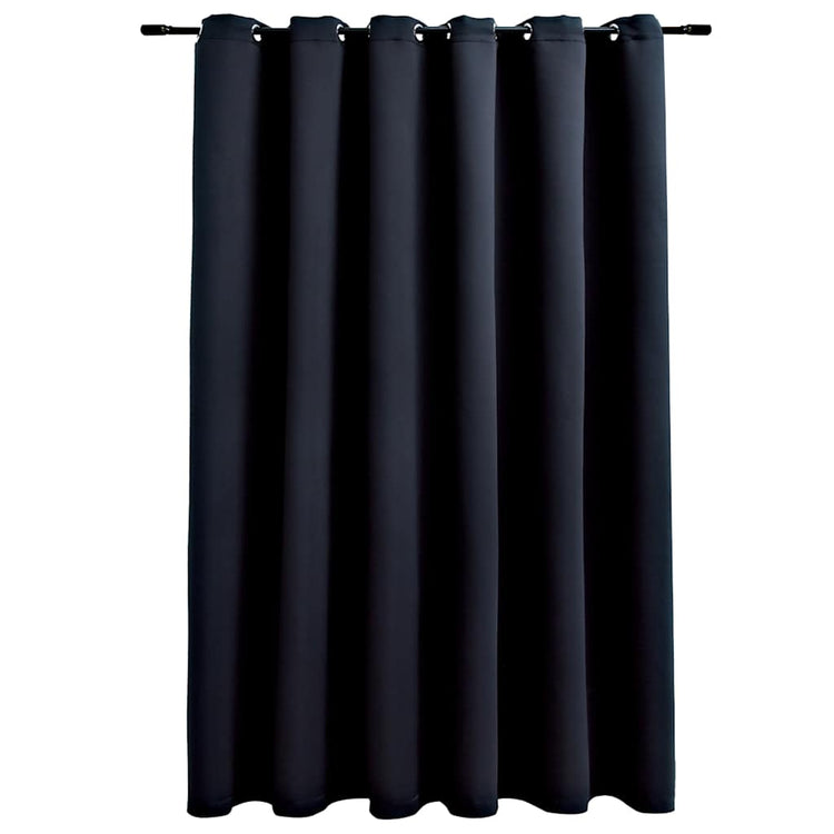 Vidaxl Vorhang Blackout mit Metallringen 290x245 cm Schwarz