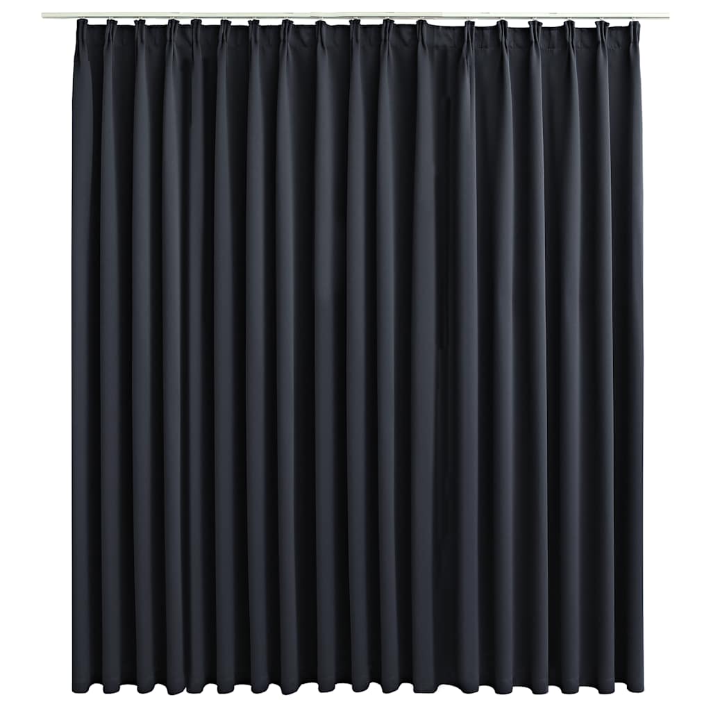 Vidaxl -Vorhang mit Haken 290x245 cm schwarz