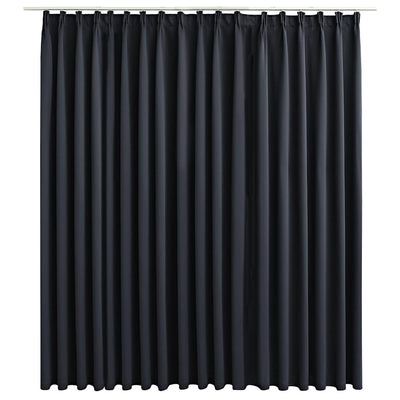 Vidaxl -Vorhang mit Haken 290x245 cm schwarz