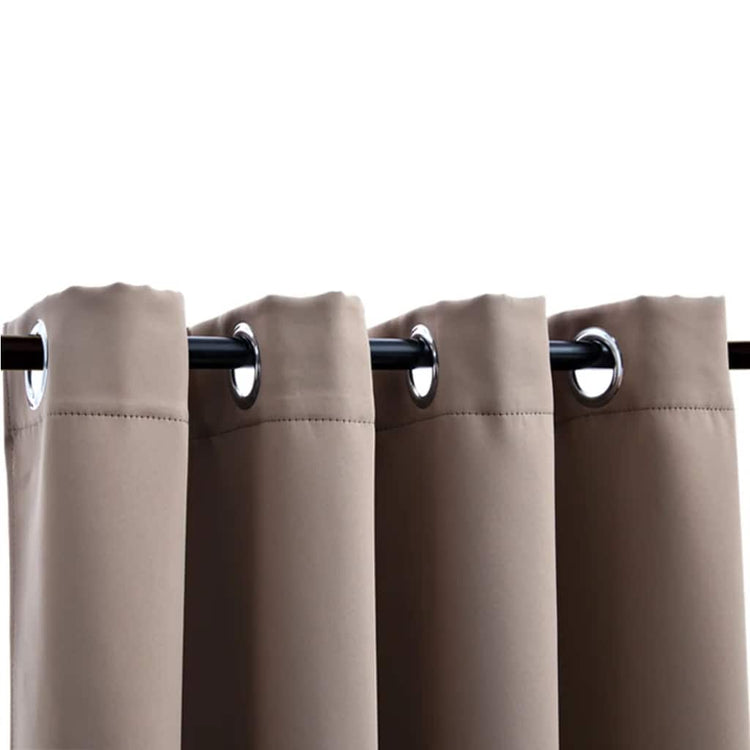 Vidaxl -Vorhang verdammt mit Metallringen 290x245 cm Taupe