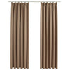 VIDAXL -Vorhänge Blackout mit Haken 2 ST 140x225 cm Taupe
