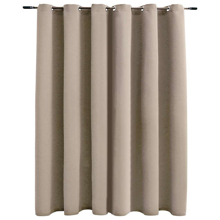 Vidaxl -Vorhang mit Metallringen 290x245 cm Beige
