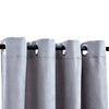 Vidaxl -Vorhang verdammt mit Metallringen 2 ST 140x225 cm Grau