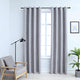 Vidaxl -Vorhang verdammt mit Metallringen 2 ST 140x225 cm Grau