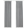 VIDAXL -Vorhänge Blackout mit Haken 2 PCs 140x225 cm grau