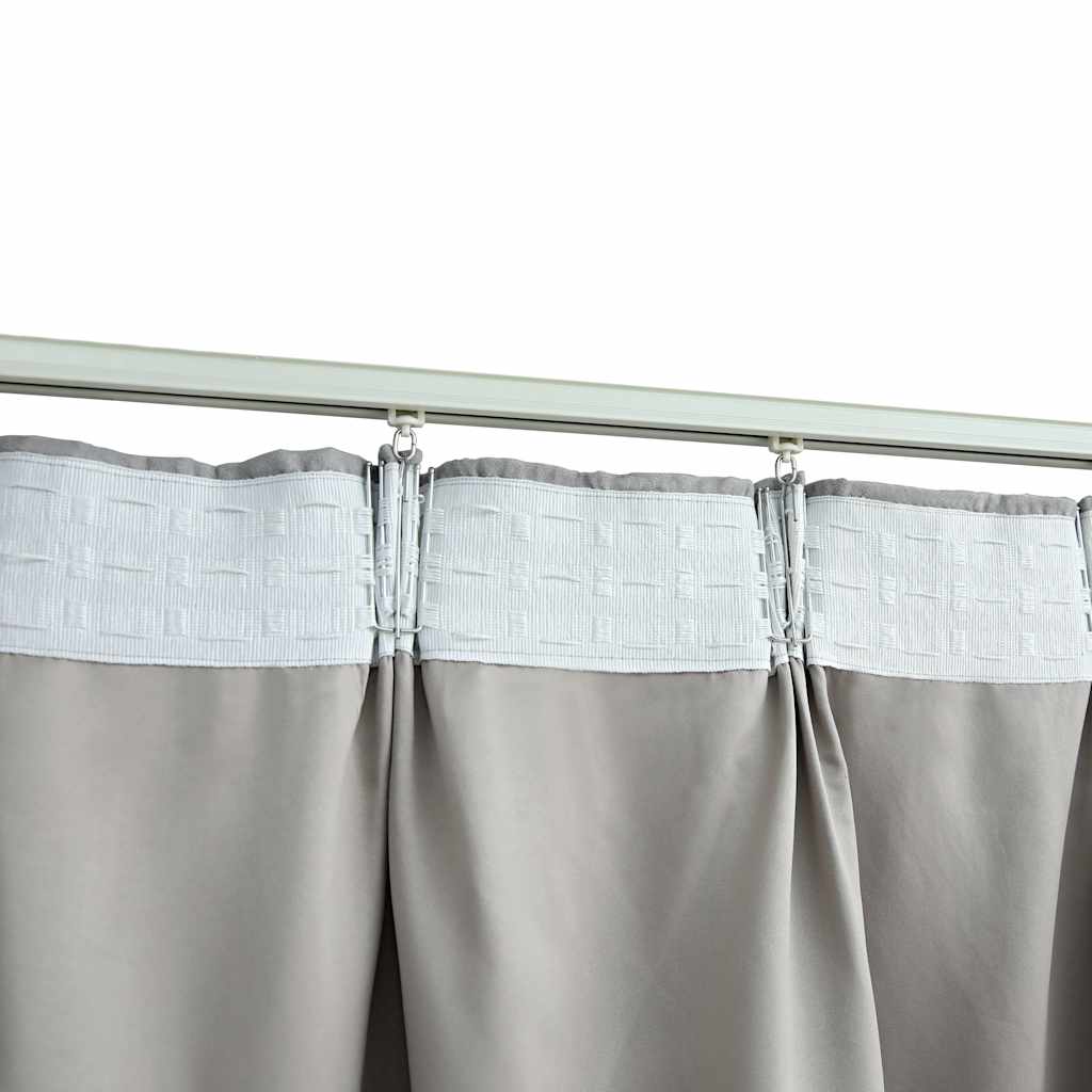 VIDAXL -Vorhänge Blackout mit Haken 2 PCs 140x225 cm grau