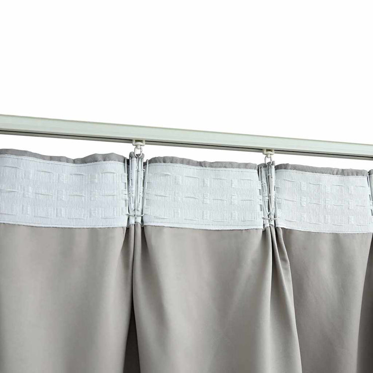 VIDAXL -Vorhänge Blackout mit Haken 2 PCs 140x225 cm grau
