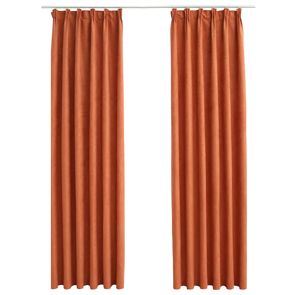 VIDAXL -Vorhänge Blackout mit Haken 2 ST 140x245 cm Rost -Colored