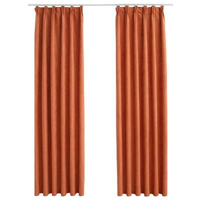 VIDAXL -Vorhänge Blackout mit Haken 2 ST 140x245 cm Rost -Colored