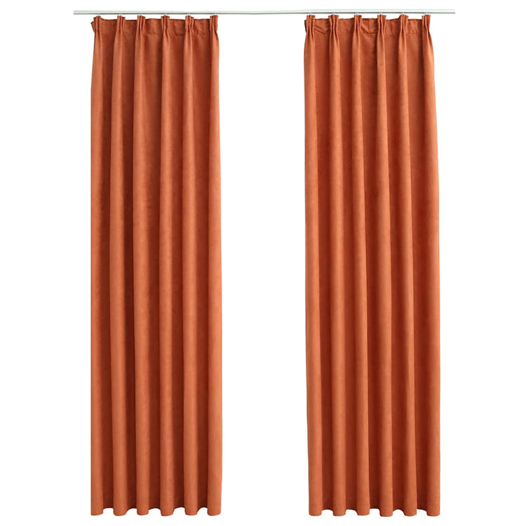 VIDAXL -Vorhänge Blackout mit Haken 2 ST 140x245 cm Rost -Colored