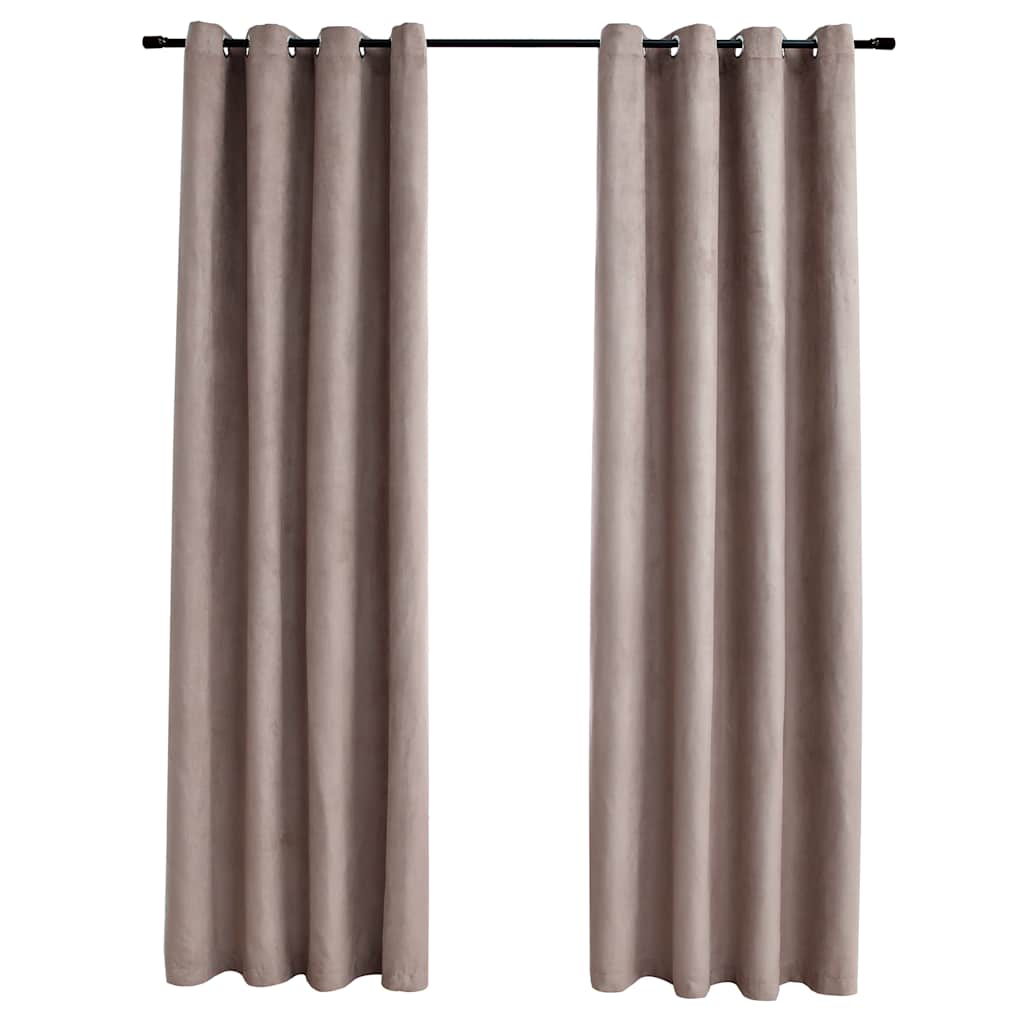 VIDAXL -Vorhang mit Metallringen 2 ST 140x245 cm Taupe