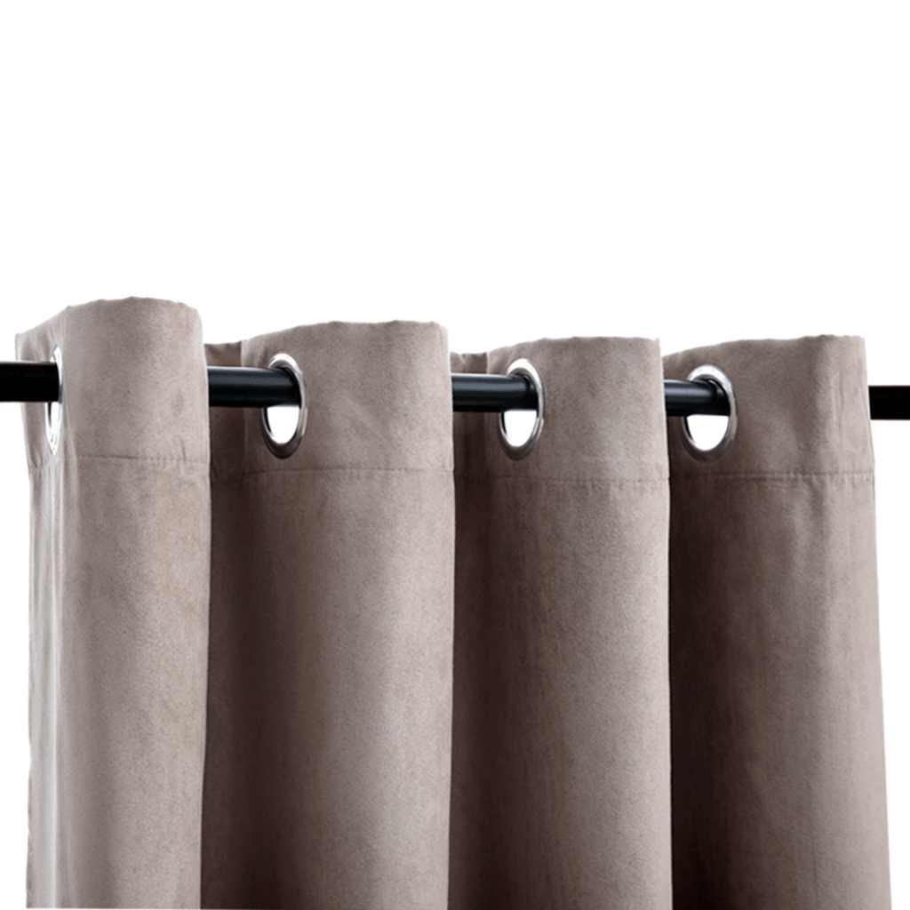 VIDAXL -Vorhang mit Metallringen 2 ST 140x245 cm Taupe