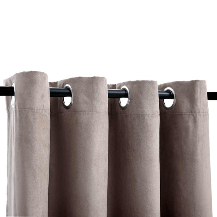 VIDAXL -Vorhang mit Metallringen 2 ST 140x245 cm Taupe