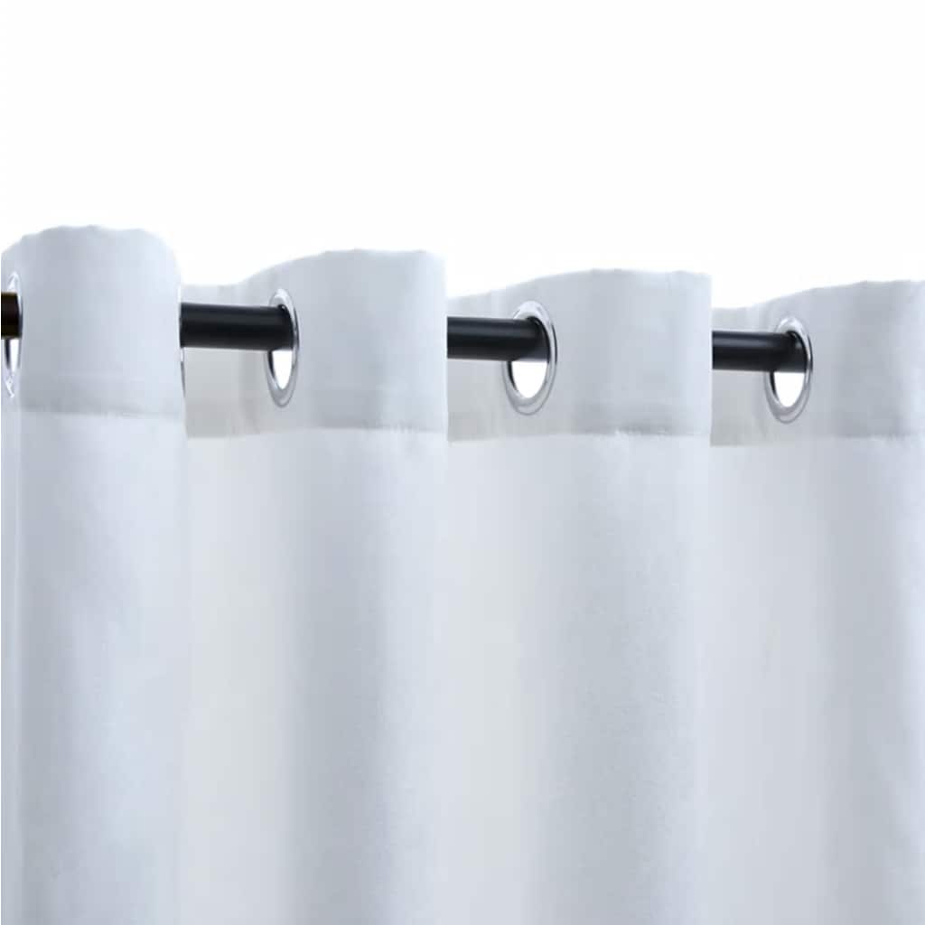 VIDAXL -Vorhänge Blackout mit Ringen 2 ST 140x175 cm gebrochenes Weiß