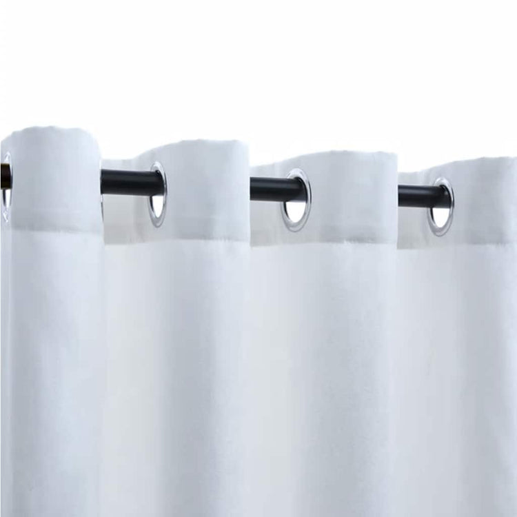 VIDAXL -Vorhänge Blackout mit Ringen 2 ST 140x175 cm gebrochenes Weiß