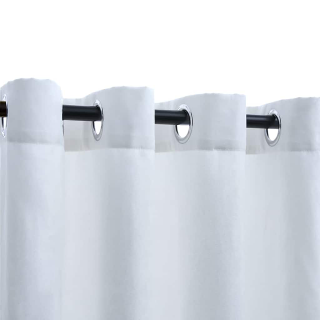 VIDAXL -Vorhänge verdunkeln sich mit Ringen 2 ST 140x225 cm vor -weiß