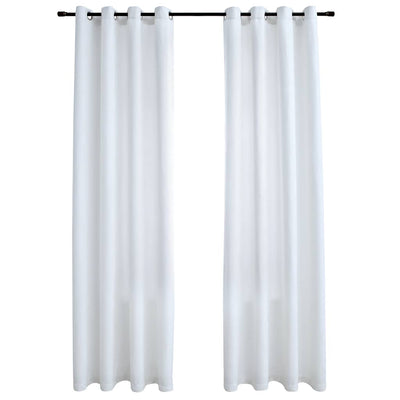 Vidaxl Vorhänge Blackout mit Ringen 2 ST 140x245 cm gebrochenes Weiß