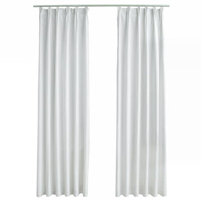 VIDAXL -Vorhänge verdunkeln sich mit Haken 2 ST 140x225 cm weiß gebrochen