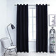 Vidaxl Vorhang Blackout mit Ringen 2 ST 140x225 cm Samt schwarz