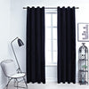 Vidaxl Vorhang Blackout mit Ringen 2 ST 140x245 cm Samt schwarz