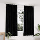 Vidaxl Vorhänge Blackout 2 STs mit Haken 140x175 cm Samt schwarz