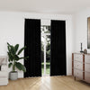 Vidaxl Vorhänge Blackout 2 STs mit Haken 140x225 cm Samt schwarz