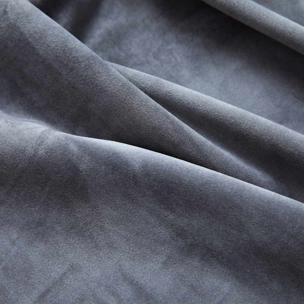 Vidaxl -Vorhang Blackout mit Ringen 290x245 cm Samt Anthrazit