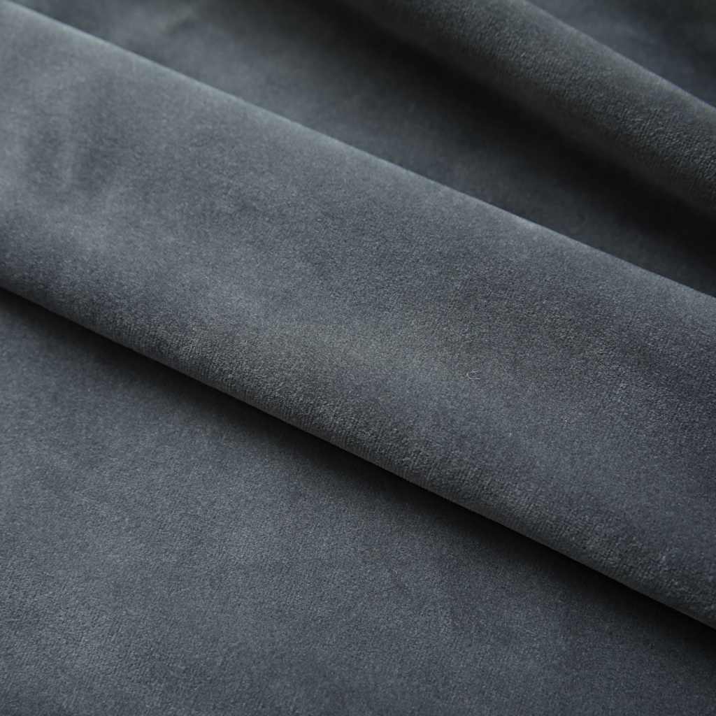 VIDAXL -Vorhänge Blackout 2 STs mit Haken 140x245 cm Samt Anthrazit