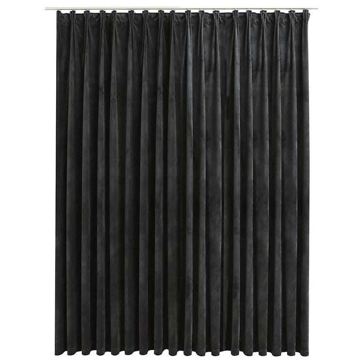 Vidaxl -Vorhang Blackout mit Haken 290x245 cm Samt -Anthrazit