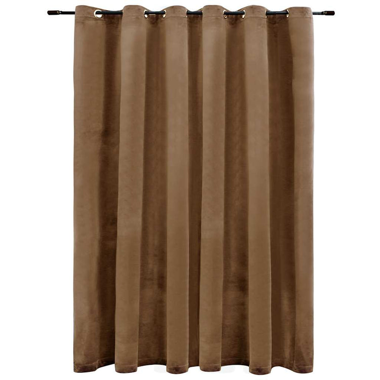 Vidaxl -Vorhang mit Ringen 290x245 cm Samt Beige