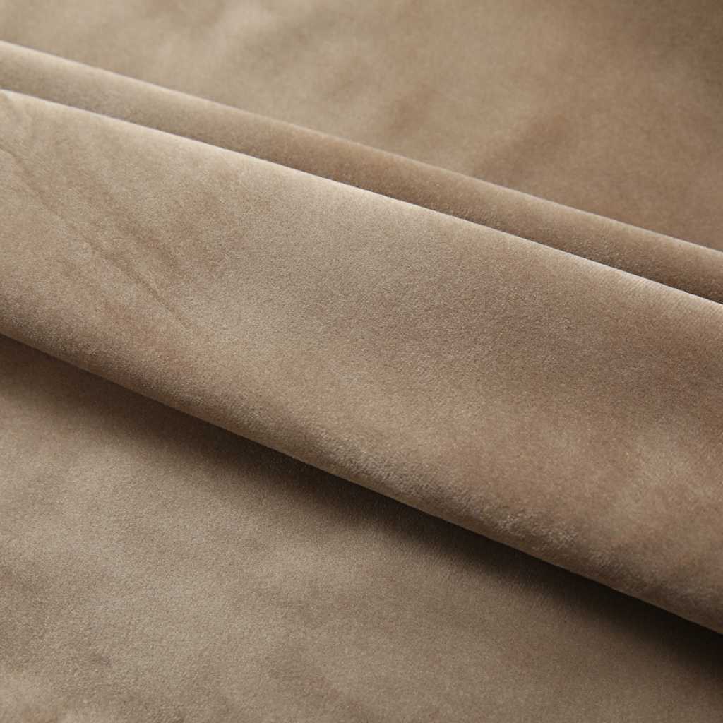 VIDAXL -Vorhänge Blackout 2 STs mit Haken 140x245 cm Samt Beige
