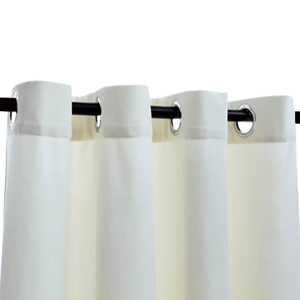 Vidaxl -Vorhang Blackout mit Ringen 2 ST 140x245 cm Samtcreme