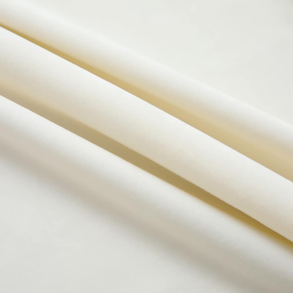 Vidaxl -Vorhänge Blackout 2 STs mit Haken 140x175 cm Samtcreme