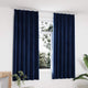 VIDAXL -Vorhänge Blackout 2 STs mit Haken 140x175 cm Samtblau